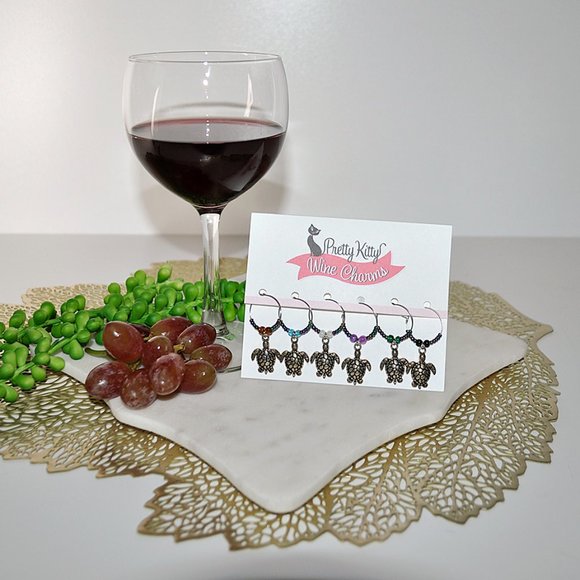 🍷Set of 6 Handmade Wine 🍷Charms (Various Themes Available) - Picture 8 of 11
